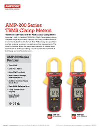 Thumbnail of document Data Sheet - AMP-320 600 A AC/DC TRMS Motor Maintenance Clamp Meter